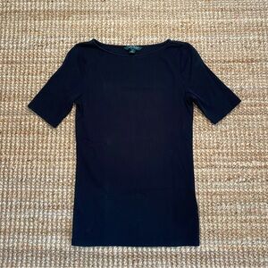 Ralph Lauren elbow-sleeve, boat-neck shirt